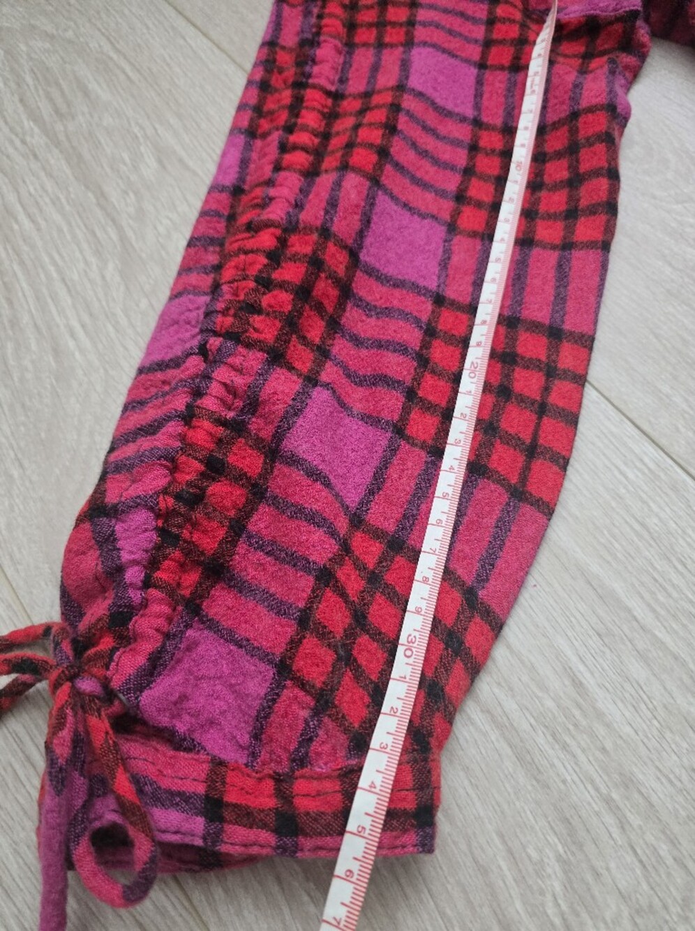 We The Free Pink & Red Plaid Button-Front Shirt Size S Cotton Wool - Picture 8 of 11